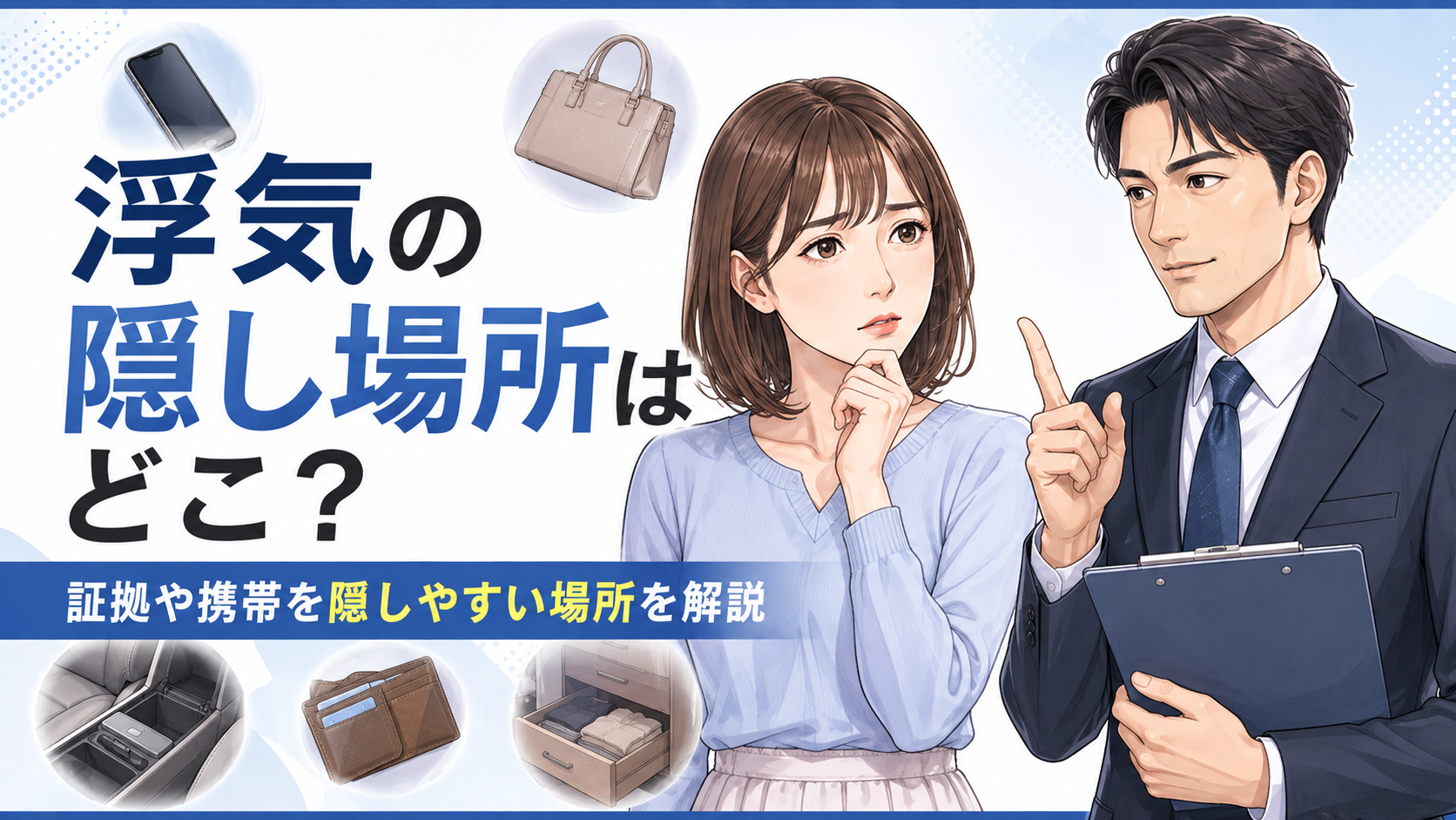浮気の隠し場所はどこ?証拠を隠しやすい場所と確認方法