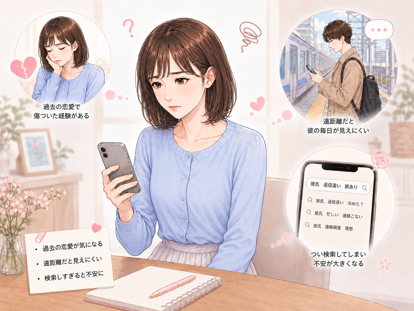 彼氏が浮気してないのに不安になるのはなぜ?
