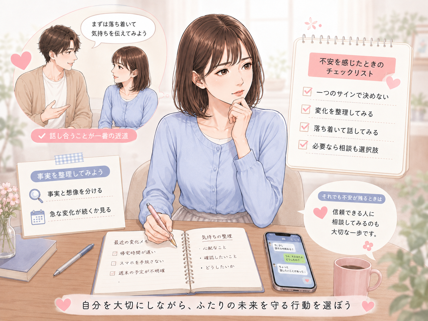 彼氏が浮気してないか不安なときの確認方法