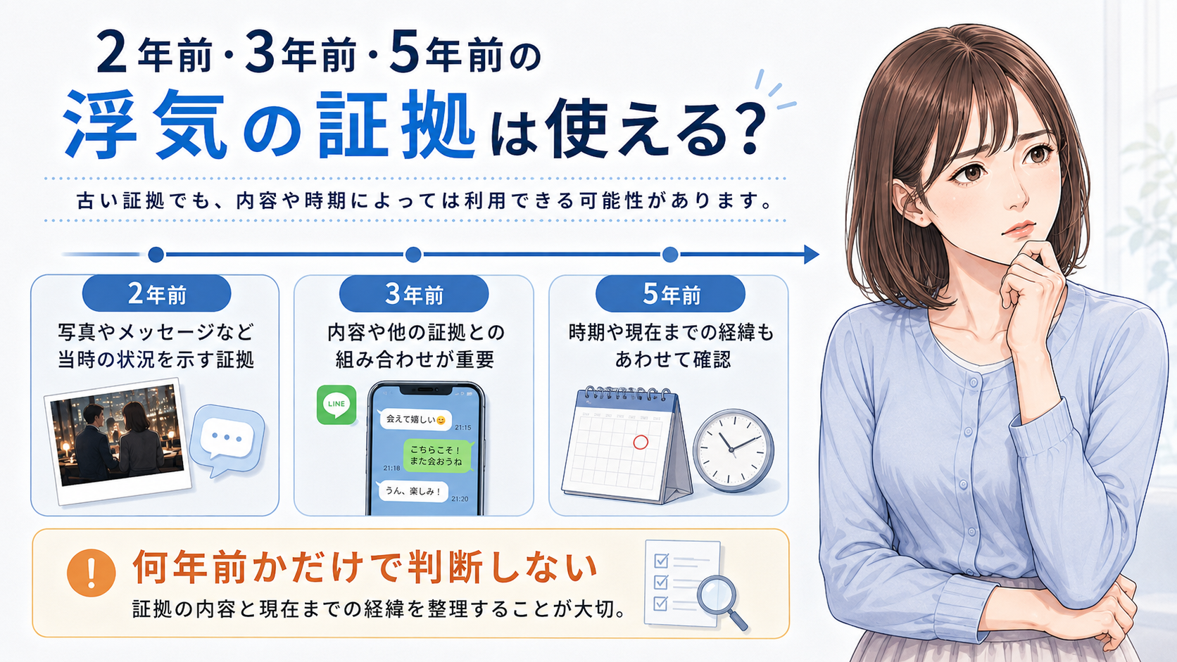 2年前・3年前・5年前の浮気の証拠は使える?