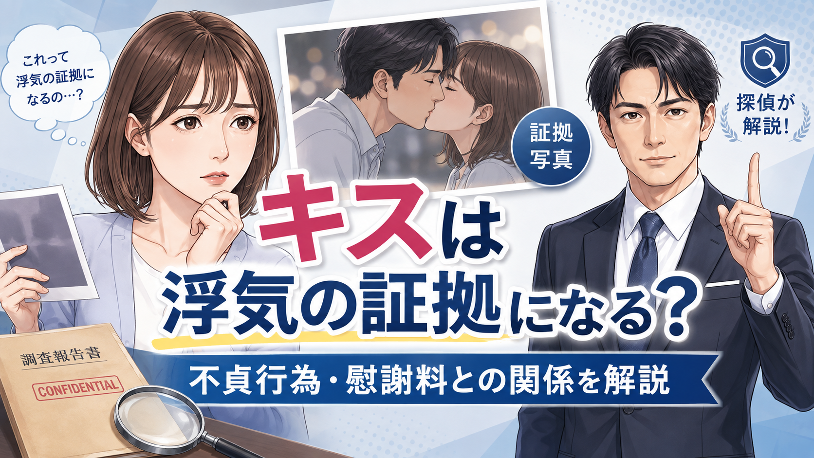 キスは浮気の証拠になる?不貞行為・慰謝料との関係を解説