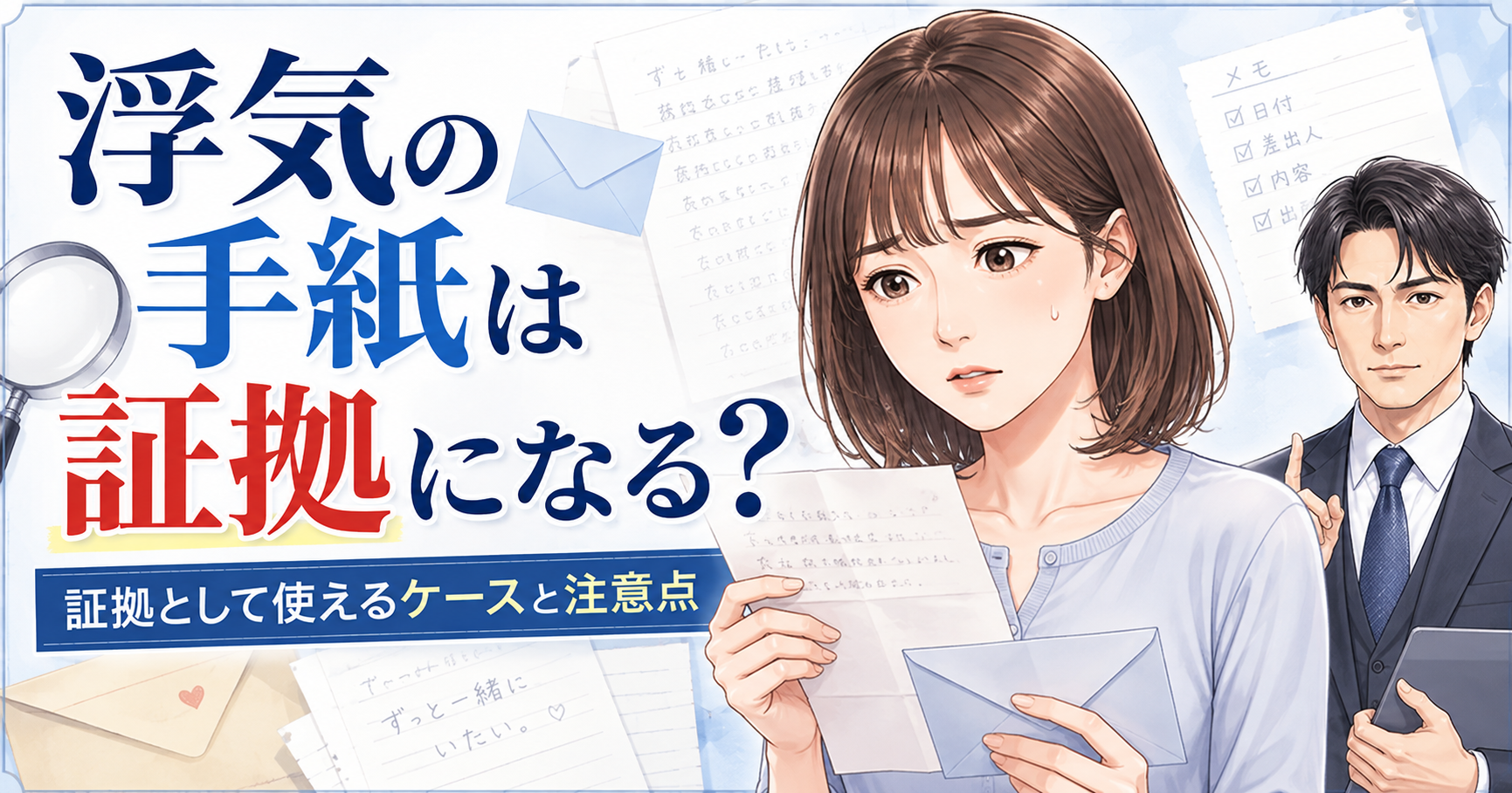 手紙は浮気の証拠になる?証拠能力と見つけたときの対処法