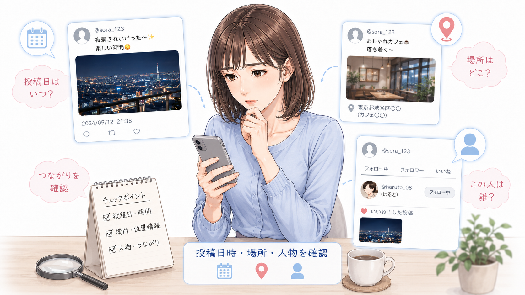 Twitterで浮気を調査するときのチェックポイント