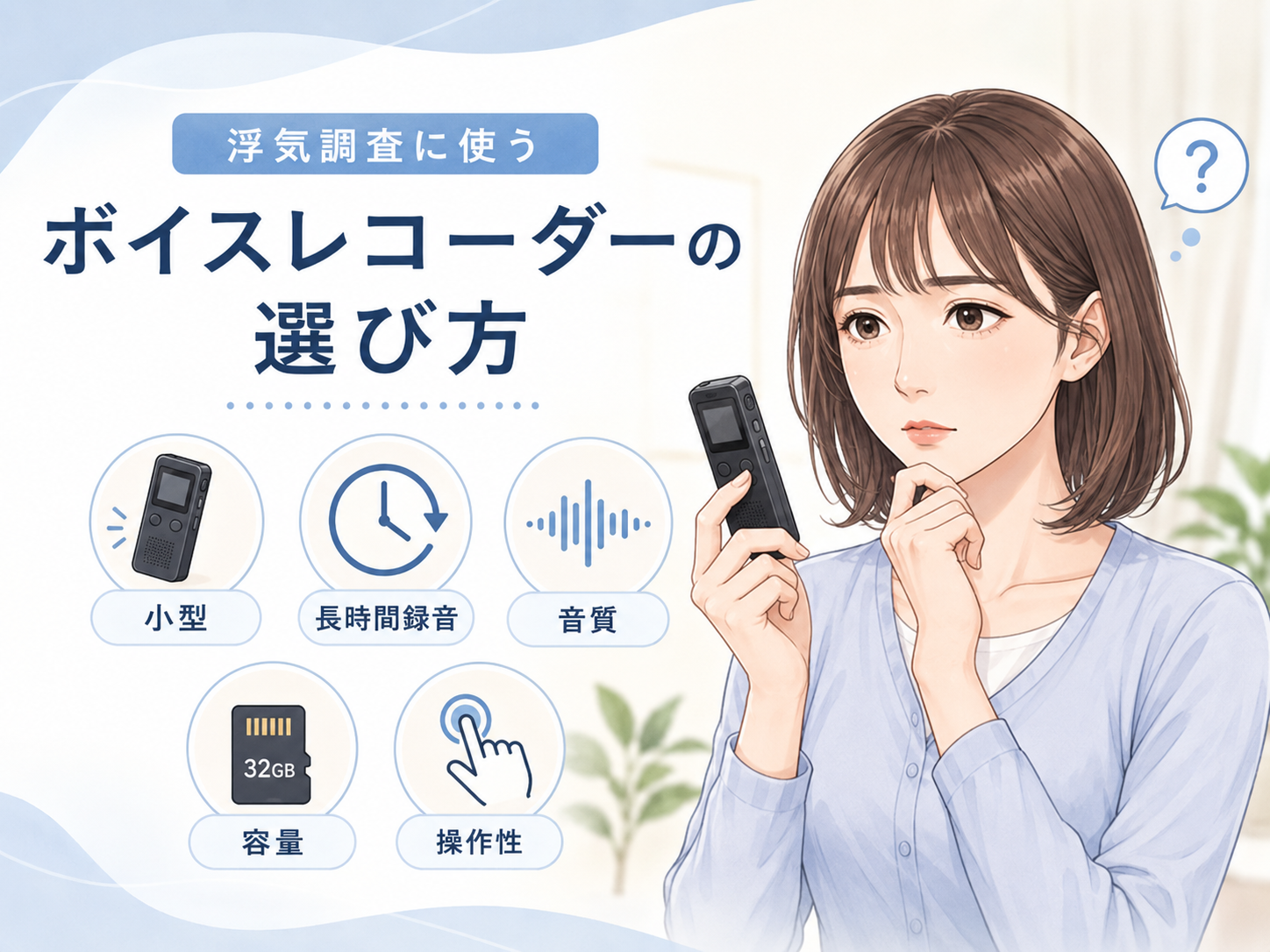 浮気調査に使うボイスレコーダーの選び方